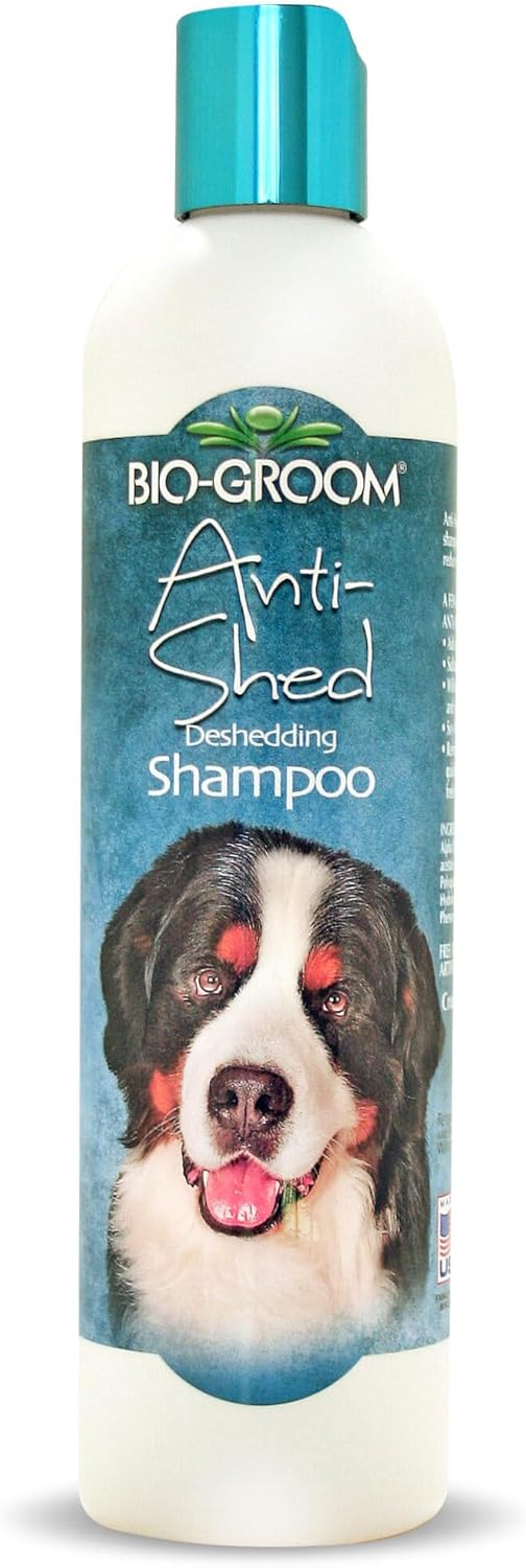 Bio-Groom Anti-Shed Deshedding Dog Shampoo - Odor Eliminating, Anti-Shedding, Dog Bathing Supplies, Puppy Wash, Cat & Dog Grooming Supplies, Cruelty-Free, Made in USA, Dog Products