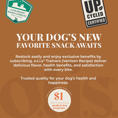 O.T.I.S. Wild Things Trainers Venison Recipe – 4 oz – Bite-Size Dog Training Treats with DHA, Ashwagandha & L-Theanine – GMO-Free – No Hormones or Additives