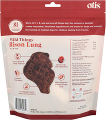 O.T.I.S. Wild Things Bison Lung Filets – 4 oz – Single-Ingredient Dog Treats – Grass-Fed, Farm-Raised Bison – No Hormones, Antibiotics, or Additives