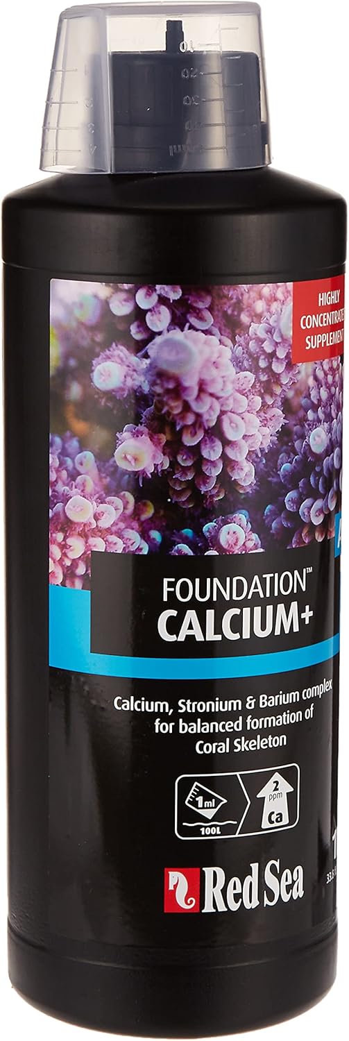 Red Sea Reef Foundation A (Ca/Sr) Supplement - Calcium & Strontium Additive for Healthy Coral Growth in Marine & Reef Aquariums