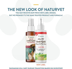 NaturVet Aller-911 Anti-Lick Paw Spray for Dogs & Cats – Includes Aloe Vera – Helps Sooth Itchy Paws, Offers Dog & Cat Allergy Support – Helps Discourage Pet Licking – 8 Oz. Spray