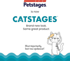 Petstages Catstages Plaque Away Pretzel Cat Toy – Interactive Catnip Dental Chew Toy to Help Clean Teeth, Fun for Play and Chewing, Orange