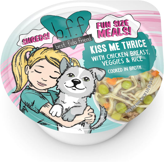 Weruva Best Fido Friend Fun Size Meals for Dogs, Kiss Me Thrice 2.75-oz(Pack of 12)