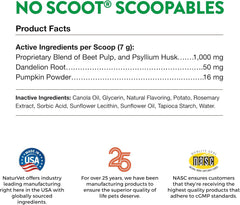 NaturVet Scoopables No Scoot For Dog Bite - Anal Gland Support For Dogs - Supports Normal Bowel Function - Chewable Stool & Bowel Health Pet Supplement - Pumpkin, Psyllium Husk, & Beet Pulp