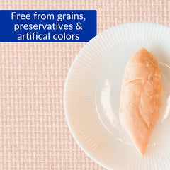 INABA Natural, Premium Hand-Cut Grilled Chicken Fillet Cat Treats/Topper/Complement with Vitamin E and Green Tea Extract, 0.9 Ounces Each, Pack of 6, Chicken Broth