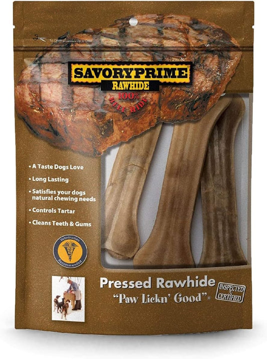 Savory Prime Bulk Pressed Bone, Natural, 6.5"