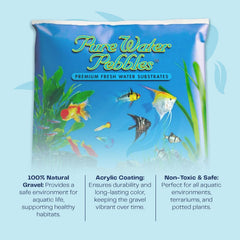 Marine Blue Aquarium Gravel - Non-Toxic, Colorfast, Vibrant Substrate for Aquariums, Terrariums, Ponds & Crafts