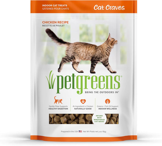 Pet Greens Semi-Moist Cat Craves Treats , Chicken flavor, 3 Oz