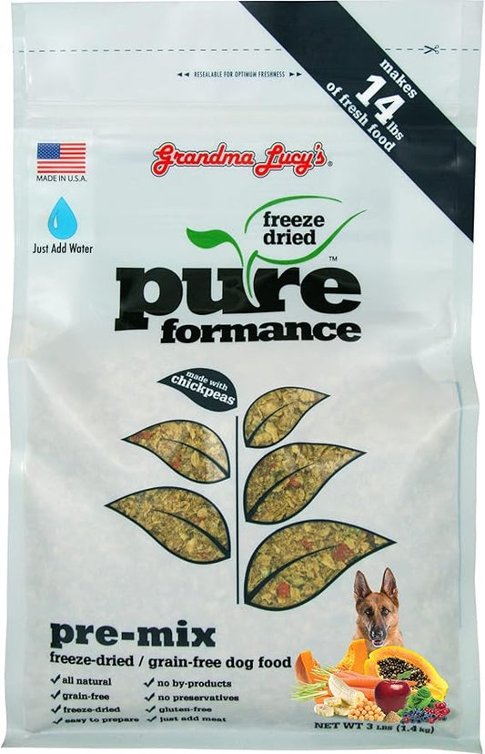 Grandma Lucy’s® Pureformance™ Freeze Dried Grain Free Pre-Mix Recipe Dog Food