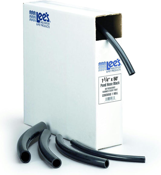 Lee's Pet Products ALE15082 Pond Tubing for Aquarium, 1.25 by 50-Feet, Black