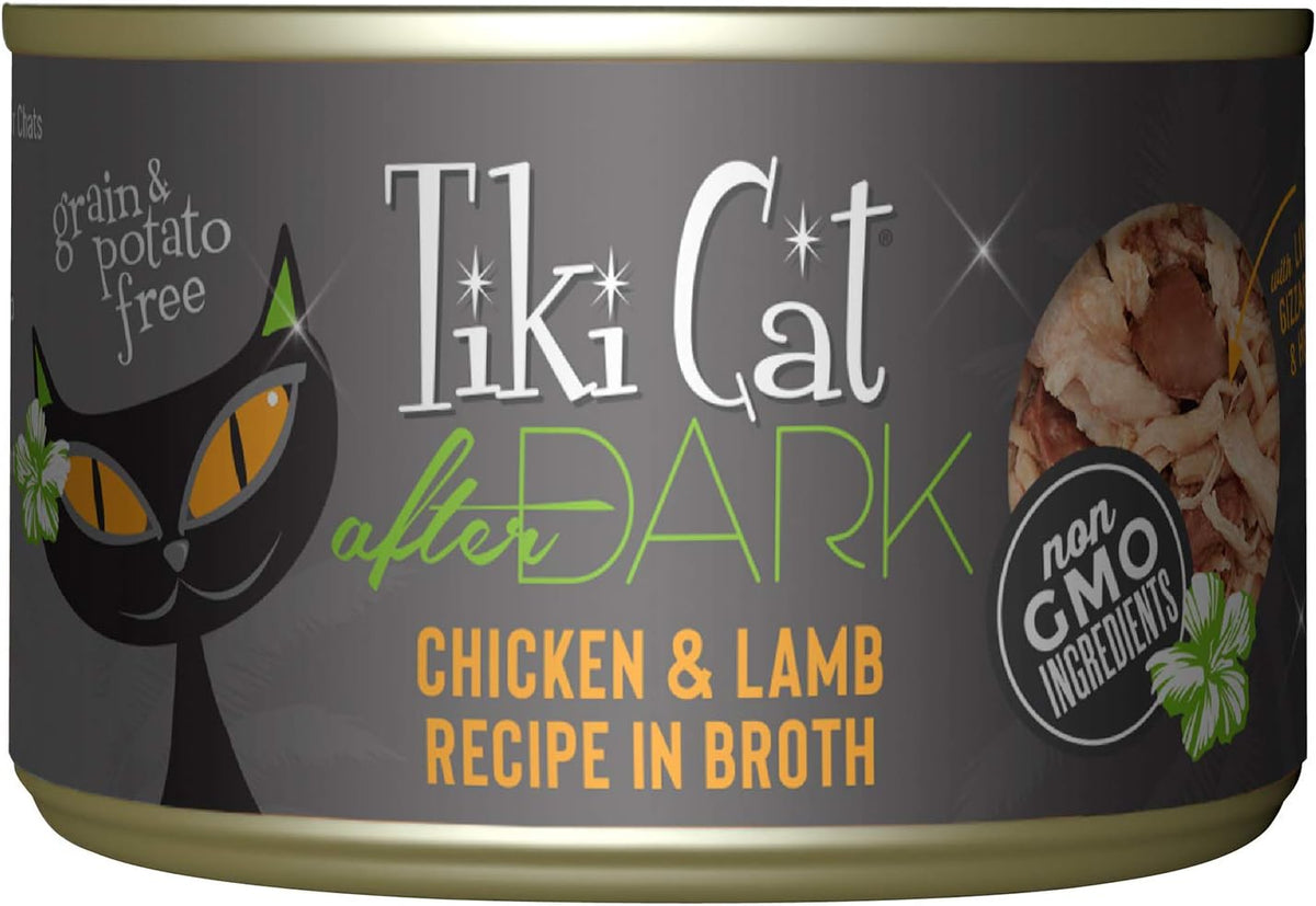 Tiki Cat After Dark, Chicken & Lamb, High-Protein and 100% Non-GMO Ingredients, Wet Cat Food for Adult Cats