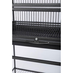 Prevue Pet Products Wrought Iron Flight Cage with Stand, Black Hammertone