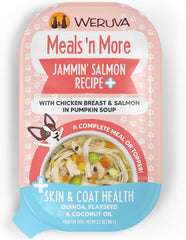Weruva Meals 'n More Natural Wet Dog Food, Jammin' Salmon Plus Skin & Coat Health (Pack of 12)