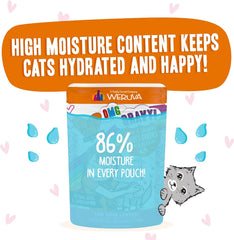 Weruva B.F.F. OMG - Best Feline Friend Oh My Gravy!, Tuna & Salmon Sweet Cheeks with Tuna & Salmon in Gravy Cat Food