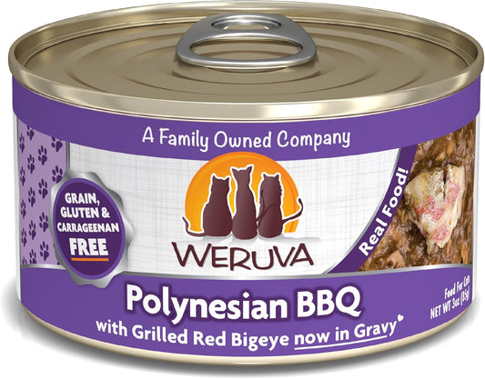 Weruva Classic Cat Food, Polynesian BBQ with Grilled Red Bigeye in Gravy (Pack of 24)