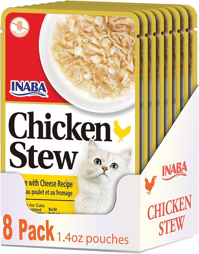 Inaba Chicken Stew with Cheese Wet Cat Food, 1.4 Ounces (Pack of 8)