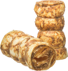 Redbarn All-Natural Beef Cheek Rolls for Dogs, Grain-Free Cow Cheeks are Naturally Rich in Collagen(Chicken & Carrot)