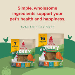 PLATO Pet Treats Dog Treats - Air-Dried Jerky for Dogs - Delicious, Real Meat Dog Treats - Grain Free - Supports Healthy Digestion - Chicken Jerky with Pumpkin