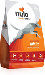 Nulo Frontrunner Dry Dog Food for Adult Dogs - Grain Inclusive Recipe with Turkey, Trout, & Spelt - All Natural with High Taurine Levels - Animal Protein for Lean Strong Muscles, Orange