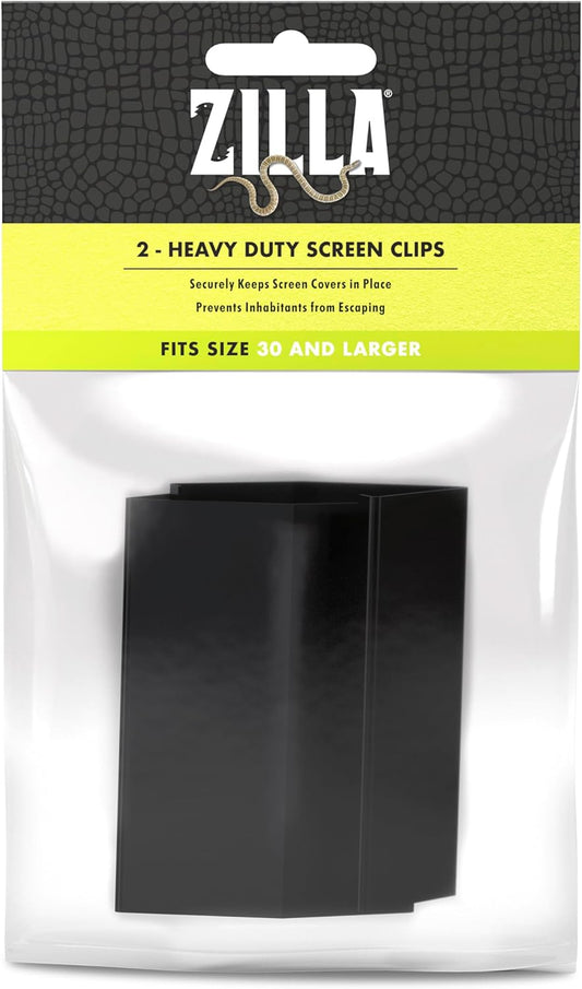 Zilla Heavy Duty Screen Clips, Secures Screen Covers to Terrarium, Fits