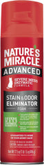 Nature's Miracle Advanced Stain and Odor Eliminator Foam Cat 17.5 Ounces, for Severe Cat Messes, Aerosol