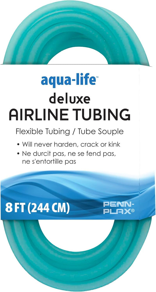 Penn-Plax Deluxe Airline Tubing for Aquariums – Made of Durable Silicone – Safe for Freshwater and Saltwater Fish Tanks