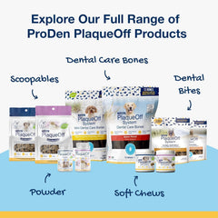 NaturVet ProDen PlaqueOff Powder for Pets - Cat & Dog Breath Freshener - Plaque & Tartar Remover for Pet Oral Care