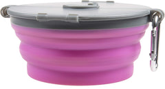 Loving Pets - Bella Roma Portable Travel Dog Bowl Collapsible Dog Food & Water Bowl (Pink)