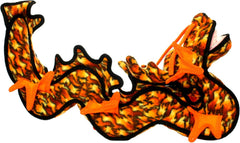 TUFFY - World's Tuffest Soft Dog Toy -Dragon Orange-Multiple Layers. Made Durable, Strong & Tough. Interactive Play (Tug, Toss & Fetch). Machine Washable & Floats
