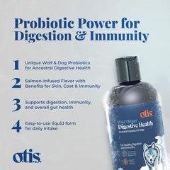 O.T.I.S. Wild Things Digestive Health Liquid Probiotic for Dogs – 8 fl oz – with Ancestral & Heritage Strains – Salmon Oil Base – Supports Gut, Immunity & Digestion