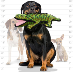 TUFFY - World's Tuffest Soft Dog Toy - Ocean Alligator-Squeakers - Multiple Layers. Made Durable, Strong & Tough. Interactive Play (Tug, Toss & Fetch). Machine Washable & Floats. (Regular)