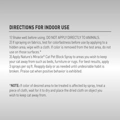 Nature's Miracle Advanced Platinum Cat Pet Block Repellent Spray, 8 Ounces, Indoor Training Aid for Cats