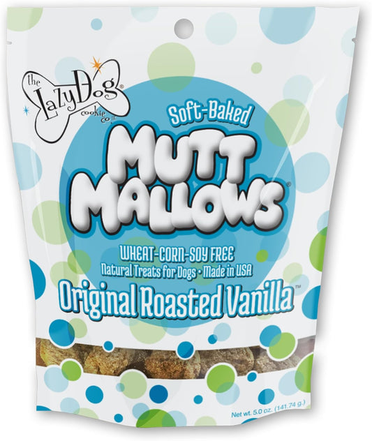 The Lazy Dog Cookie Co. Soft Dog Treats, Mutt Mallows, for Small, Medium and Large Dogs, Wheat-Free, Baked in The USA, 5 oz. (Pack of 1)