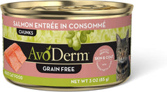 AvoDerm Natural Wild By Nature Salmon in Salmon Consomme Wet Cat Food 3oz 24 PK