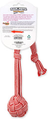 Mammoth Pet Products Extra Flossy Webbing Ball w/Fling Handle Dog Toy,