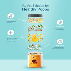 kin+kind Organic Pumpkin Powder for Dogs & Cats for Healthy Poop - Made in USA - Natural Pumpkin Powder Formula w/Flax Seed, Ginger, Turmeric & Coconut - Nutritional Supplement