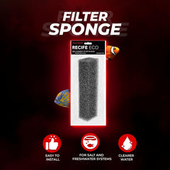 Aquatop Recife Eco Series Replacement Filter Sponge - 24 & 40 Gal – High-Efficiency Aquarium Filter Foam - Easy to Install and Maintain - RC24ECO-RFS