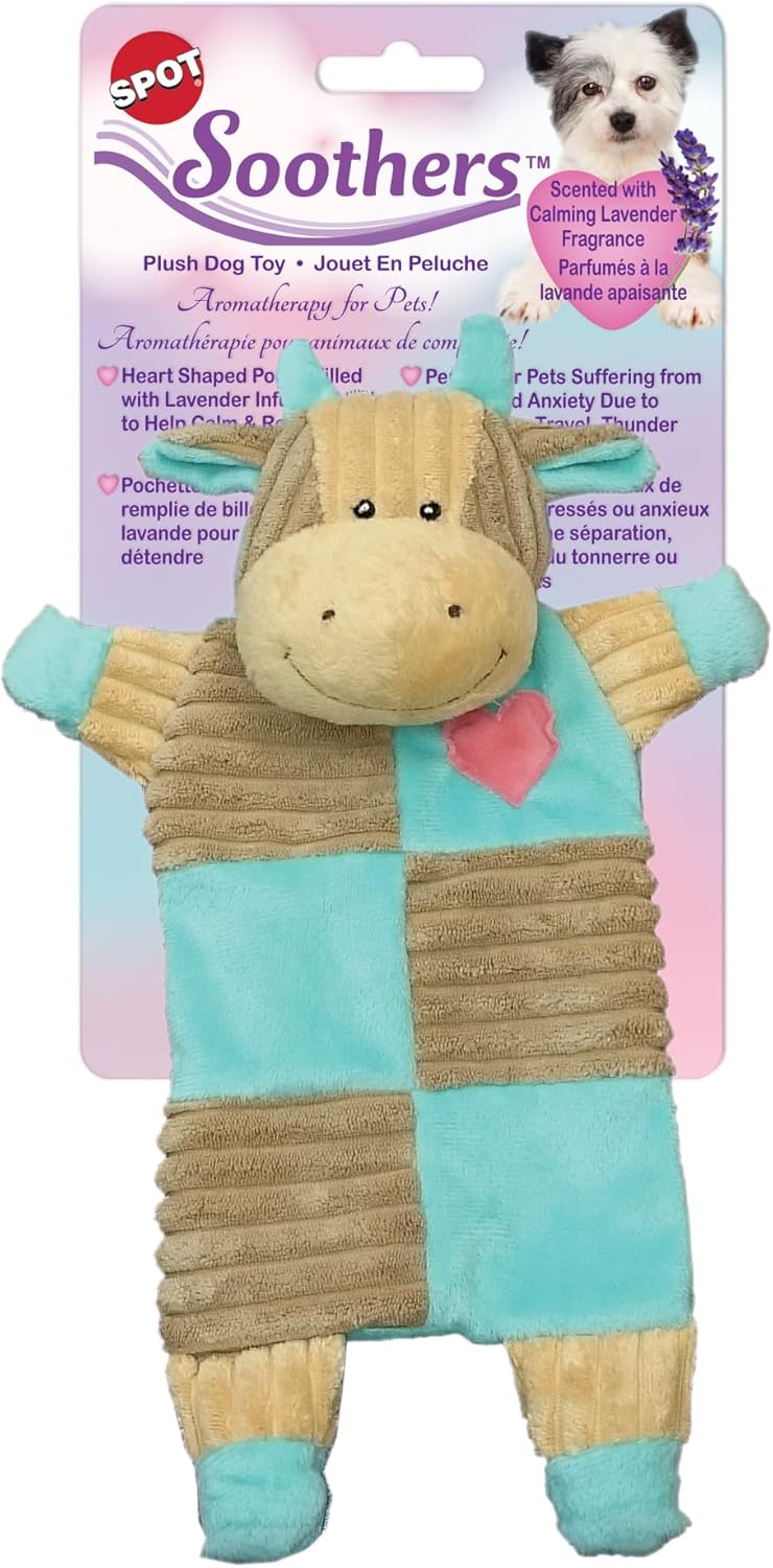 SPOT Soothers- Crinkle Paper Dog Toy-Separation Anxiety Toys For Dogs, Stuffing Free, Scented With Calming Lavender Fragrance Beads To Safely Calm & Relax Dogs and Puppies, 13in