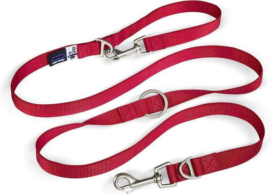 Curli Adjustable Leash Nylon Red