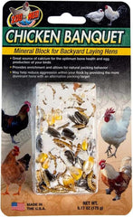 Zoo Med Chicken Banquet Mineral Block for Backyard Laying Hens 6.17 oz