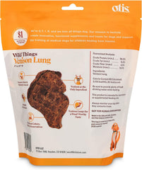 O.T.I.S. Wild Things Venison Lung Filets – 4 oz – Single-Ingredient Dog Treats – Grass-Fed, Farm-Raised Venison – No Hormones, GMOs, or Artificial Additives