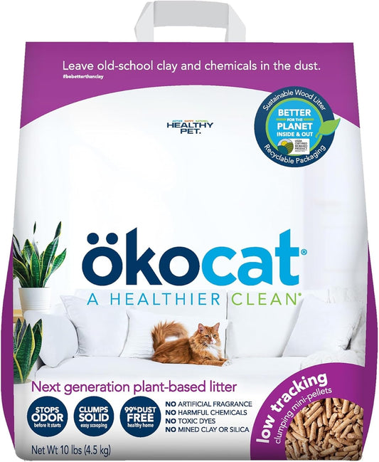 ÖKOCAT Okocat Low Tracking Clumping Mini Pellets Wood Cat Litter