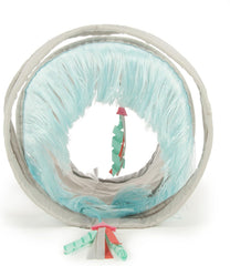 SmartyKat Fringe Frenzy Crinkle Activity Tunnel Cat Toy, Expands to 20" - Randomly Selected Color, One Size