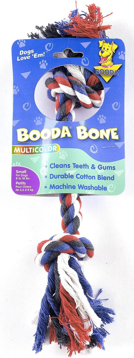 Two Knot Rope Bone Dog Toy in multicolors