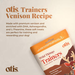 O.T.I.S. Wild Things Trainers Venison Recipe – 4 oz – Bite-Size Dog Training Treats with DHA, Ashwagandha & L-Theanine – GMO-Free – No Hormones or Additives