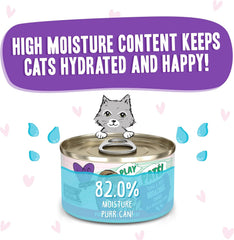 Weruva B.F.F. Play - Best Feline Friend Paté Lovers, Aw Yeah!, Chicken & Beef Best Buds with Chicken & Beef, 2.8oz Can (Pack of 12)