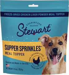 Miracle Corp - Stewart Chicken Liver Supper Sprinkles, Dog Food Toppers, Chicken Liver, 2.5 oz. Resealable Bag, Made in USA, Products for Dogs