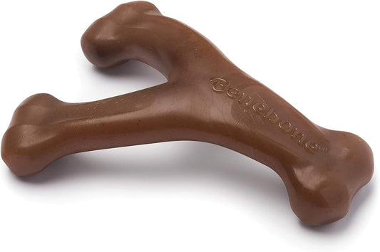 Benebone Wishbone Durable Dog Chew Toy for Aggressive Chewers, Real Peanut, Made in USA, for Any breed