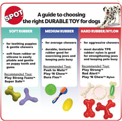 SPOT Sensory Ball for Soft Chewers - Stimulates All 5 Senses, Bell & Squeaker Sounds, Raised Nubs Clean Teeth, High Contrast Fetch Toy, Beef Scented, Durable TPR Rubber Ball, 3.25-inch