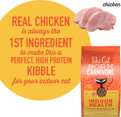 Tiki Cat Born Carnivore Indoor Health High Protein, Chicken & Turkey Meal, Grain-Free Baked Kibble to Maximize Nutrients, Dry Cat Food